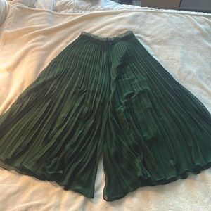 Green wide legged Zara pants